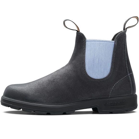 Blundstone Suede Chelsea Boot unisex USW-8, USM-6, AUS-5 steel grey/ pale denim. - Picture 6 of 14